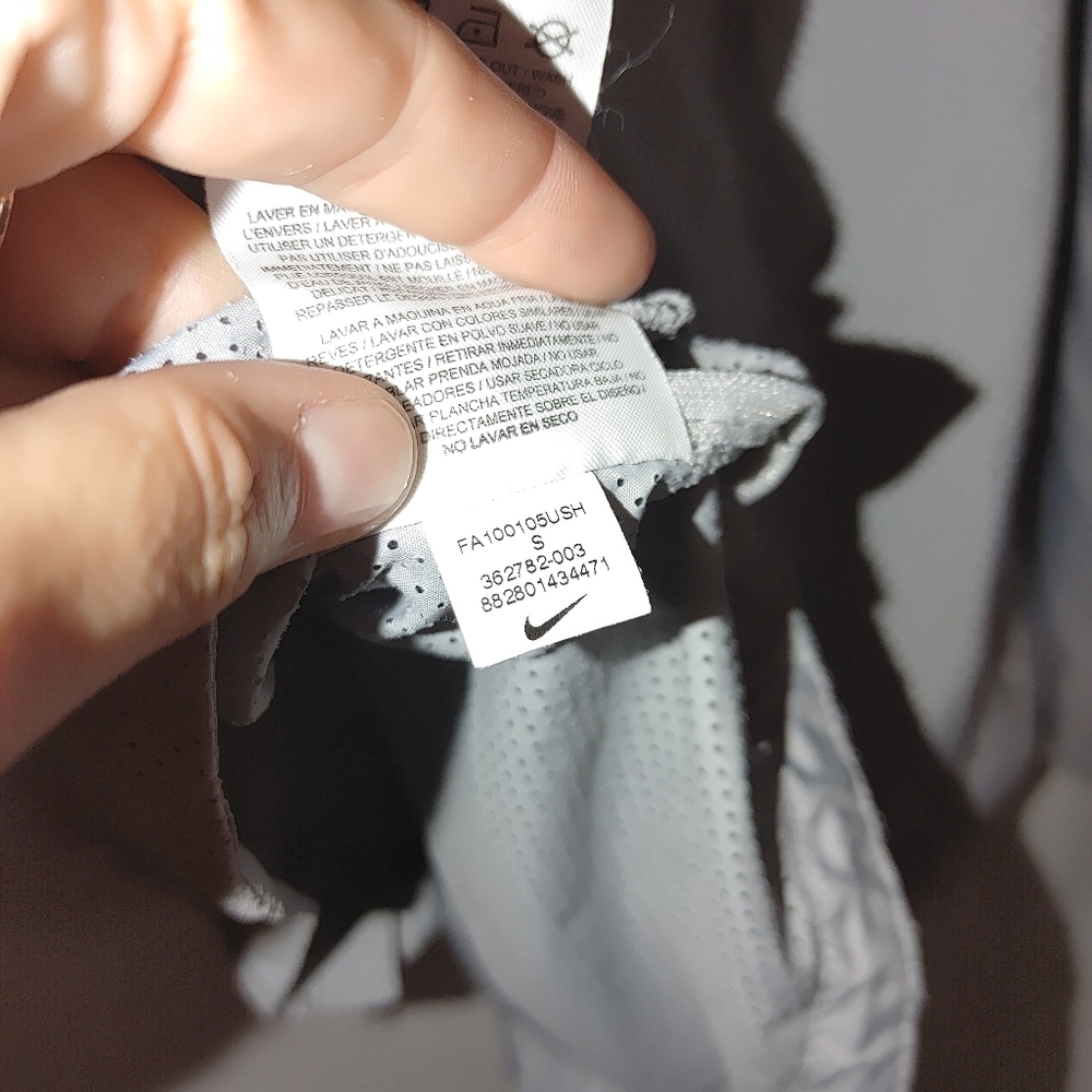 Nike Vapor Mesh Full Zip Running Jacket Gray Green Silver Reflective Size Small - Picture 8 of 9